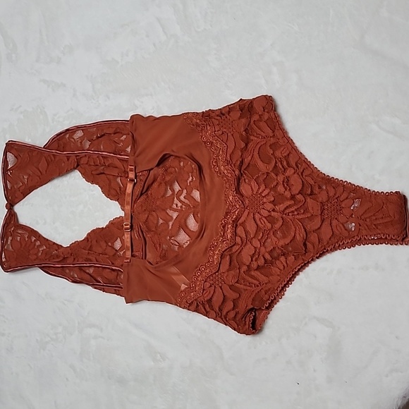 Free People Intimately Speed Date Bodysuit Spiced Brandy XS - Picture 12 of 16